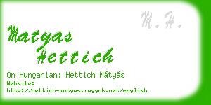 matyas hettich business card